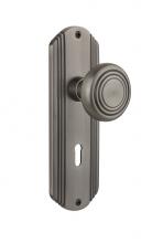 Nostalgic Warehouse 707003 - Nostalgic Warehouse Deco Plate Interior Mortise Deco Door Knob in Antique Pewter