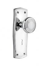 Nostalgic Warehouse 707018 - Nostalgic Warehouse Prairie Plate with Keyhole Single Dummy Deco Door Knob in Bright Chrome