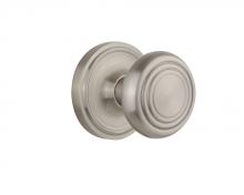 Nostalgic Warehouse 707049 - Nostalgic Warehouse Classic Rosette Passage Deco Door Knob in Satin Nickel