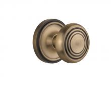 Nostalgic Warehouse 707072 - Nostalgic Warehouse Classic Rosette Interior Mortise Deco Door Knob in Antique Brass