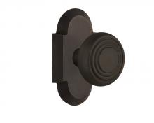 Nostalgic Warehouse 707082 - Nostalgic Warehouse Cottage Plate Passage Deco Door Knob in Oil-Rubbed Bronze