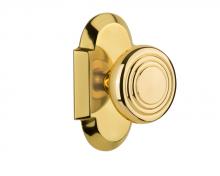 Nostalgic Warehouse 707083 - Nostalgic Warehouse Cottage Plate Passage Deco Door Knob in Polished Brass