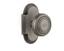 Nostalgic Warehouse 707092 - Nostalgic Warehouse Cottage Plate Double Dummy Deco Door Knob in Antique Pewter