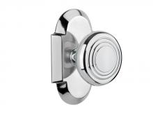 Nostalgic Warehouse 707093 - Nostalgic Warehouse Cottage Plate Double Dummy Deco Door Knob in Bright Chrome