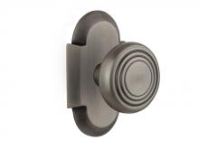 Nostalgic Warehouse 707098 - Nostalgic Warehouse Cottage Plate Privacy Deco Door Knob in Antique Pewter