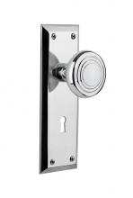 Nostalgic Warehouse 707248 - Nostalgic Warehouse New York Plate with Keyhole Double Dummy Deco Door Knob in Bright Chrome