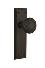 Nostalgic Warehouse 707256 - Nostalgic Warehouse New York Plate Privacy Deco Door Knob in Oil-Rubbed Bronze