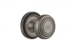 Nostalgic Warehouse 707282 - Nostalgic Warehouse Rope Rosette Single Dummy Deco Door Knob in Antique Pewter