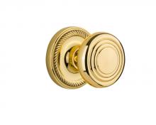 Nostalgic Warehouse 707299 - Nostalgic Warehouse Rope Rosette Privacy Deco Door Knob in Polished Brass