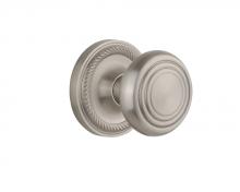 Nostalgic Warehouse 707307 - Nostalgic Warehouse Rope Rosette Interior Mortise Deco Door Knob in Satin Nickel