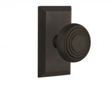 Nostalgic Warehouse 707312 - Nostalgic Warehouse Studio Plate Passage Deco Door Knob in Oil-Rubbed Bronze