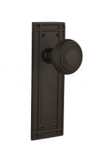 Nostalgic Warehouse 707397 - Nostalgic Warehouse Mission Plate Single Dummy Deco Door Knob in Oil-Rubbed Bronze