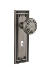 Nostalgic Warehouse 707420 - Nostalgic Warehouse Mission Plate Interior Mortise Deco Door Knob in Antique Pewter