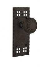 Nostalgic Warehouse 707441 - Nostalgic Warehouse Craftsman Plate Double Dummy Deco Door Knob in Oil-Rubbed Bronze