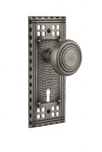 Nostalgic Warehouse 707444 - Nostalgic Warehouse Craftsman Plate with Keyhole Double Dummy Deco Door Knob in Antique Pewter
