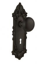 Nostalgic Warehouse 707473 - Nostalgic Warehouse Victorian Plate with Keyhole Single Dummy New York Door Knob in Oil-Rubbed Bro