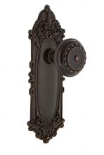 Nostalgic Warehouse 707542 - Nostalgic Warehouse Victorian Plate Double Dummy Meadows Door Knob in Timeless Bronze
