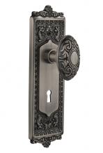 Nostalgic Warehouse 707772 - Nostalgic Warehouse Egg & Dart Plate Interior Mortise Victorian Door Knob in Antique Pewter