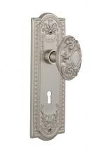 Nostalgic Warehouse 707793 - Nostalgic Warehouse Meadows Plate Interior Mortise Victorian Door Knob in Satin Nickel