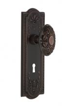 Nostalgic Warehouse 707794 - Nostalgic Warehouse Meadows Plate Interior Mortise Victorian Door Knob in Timeless Bronze