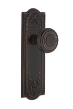 Nostalgic Warehouse 707852 - Nostalgic Warehouse Meadows Plate Passage Deco Door Knob in Timeless Bronze