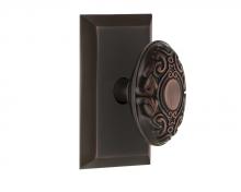 Nostalgic Warehouse 707883 - Nostalgic Warehouse Studio Plate Passage Victorian Door Knob in Timeless Bronze