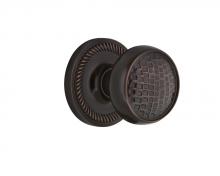 Nostalgic Warehouse 707941 - Nostalgic Warehouse Rope Rosette Single Dummy Craftsman Door Knob in Timeless Bronze