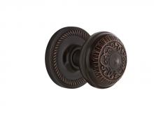 Nostalgic Warehouse 707943 - Nostalgic Warehouse Rope Rosette Single Dummy Egg & Dart Door Knob in Timeless Bronze
