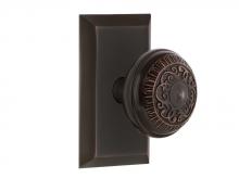 Nostalgic Warehouse 707960 - Nostalgic Warehouse Studio Plate Single Dummy Egg & Dart Door Knob in Timeless Bronze