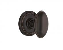 Nostalgic Warehouse 708030 - Nostalgic Warehouse Rope Rosette Double Dummy Homestead Door Knob in Timeless Bronze