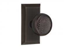 Nostalgic Warehouse 708043 - Nostalgic Warehouse Studio Plate Double Dummy Craftsman Door Knob in Timeless Bronze