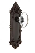 Nostalgic Warehouse 708065 - Nostalgic Warehouse Victorian Plate Double Dummy Oval Clear Crystal Glass Door Knob in Timeless Br