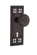 Nostalgic Warehouse 708072 - Nostalgic Warehouse Craftsman Plate with Keyhole Double Dummy Deco Door Knob in Timeless Bronze
