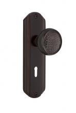 Nostalgic Warehouse 708159 - Nostalgic Warehouse Deco Plate with Keyhole Privacy Craftsman Door Knob in Timeless Bronze