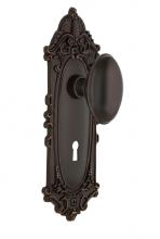 Nostalgic Warehouse 708224 - Nostalgic Warehouse Victorian Plate Interior Mortise Homestead Door Knob in Timeless Bronze