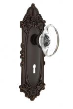 Nostalgic Warehouse 708226 - Nostalgic Warehouse Victorian Plate Interior Mortise Oval Clear Crystal Glass Door Knob in Timeles