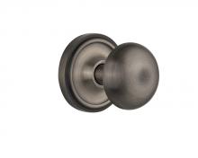 Nostalgic Warehouse 708431 - Nostalgic Warehouse Classic Rosette Passage New York Door Knob in Antique Pewter