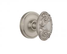 Nostalgic Warehouse 708482 - Nostalgic Warehouse Classic Rosette Passage Victorian Door Knob in Satin Nickel