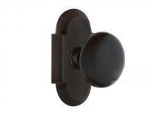 Nostalgic Warehouse 708507 - Nostalgic Warehouse Cottage Plate Passage Black Porcelain Door Knob in Timeless Bronze