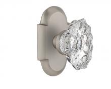 Nostalgic Warehouse 708520 - Nostalgic Warehouse Cottage Plate Passage Chateau Door Knob in Satin Nickel