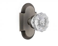 Nostalgic Warehouse 708528 - Nostalgic Warehouse Cottage Plate Passage Crystal Glass Door Knob in Antique Pewter