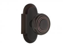 Nostalgic Warehouse 708540 - Nostalgic Warehouse Cottage Plate Passage Deco Door Knob in Timeless Bronze
