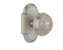 Nostalgic Warehouse 708545 - Nostalgic Warehouse Cottage Plate Passage Egg & Dart Door Knob in Satin Nickel