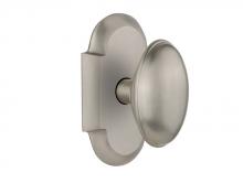 Nostalgic Warehouse 708552 - Nostalgic Warehouse Cottage Plate Passage Homestead Door Knob in Satin Nickel