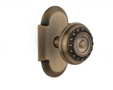 Nostalgic Warehouse 708554 - Nostalgic Warehouse Cottage Plate Passage Meadows Door Knob in Antique Brass