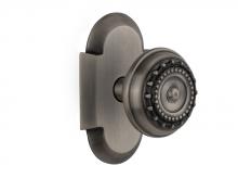 Nostalgic Warehouse 708555 - Nostalgic Warehouse Cottage Plate Passage Meadows Door Knob in Antique Pewter