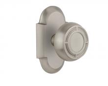 Nostalgic Warehouse 708563 - Nostalgic Warehouse Cottage Plate Passage Mission Door Knob in Satin Nickel