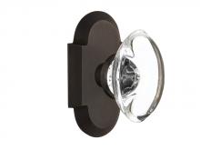 Nostalgic Warehouse 708575 - Nostalgic Warehouse Cottage Plate Passage Oval Clear Crystal Glass Door Knob in Oil-Rubbed Bronze