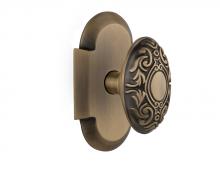 Nostalgic Warehouse 708607 - Nostalgic Warehouse Cottage Plate Passage Victorian Door Knob in Antique Brass