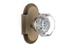 Nostalgic Warehouse 708613 - Nostalgic Warehouse Cottage Plate Passage Waldorf Door Knob in Antique Brass